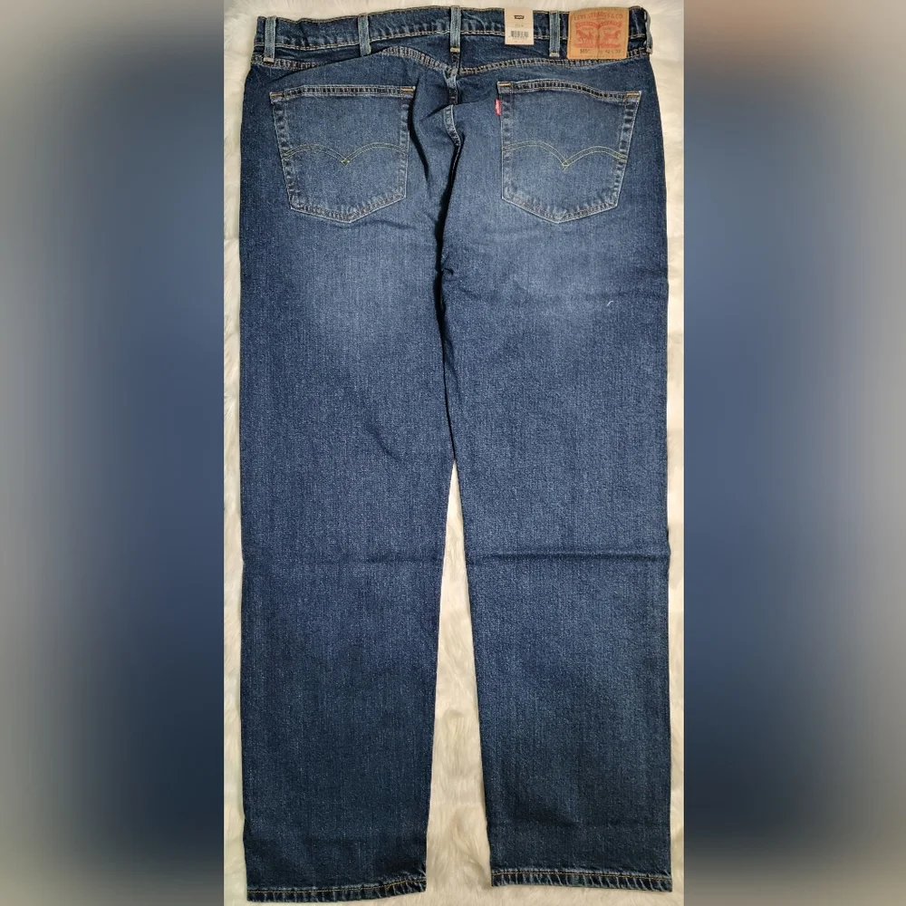 Levi's 505 Regular Stretch Blue Jeans Men 42x32 NEW